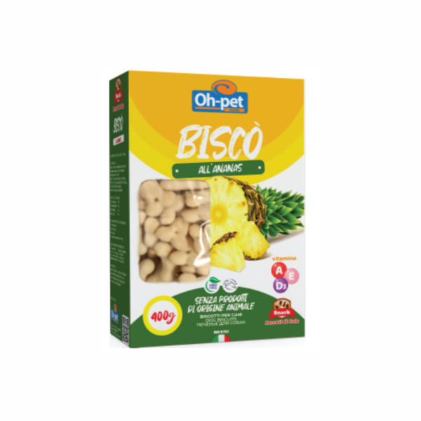 Biscò “All' Ananas" gr.400 forma di osso da cm.2