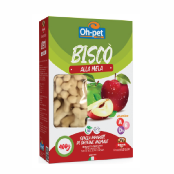 Biscò “Mela” gr. 400 forma di osso