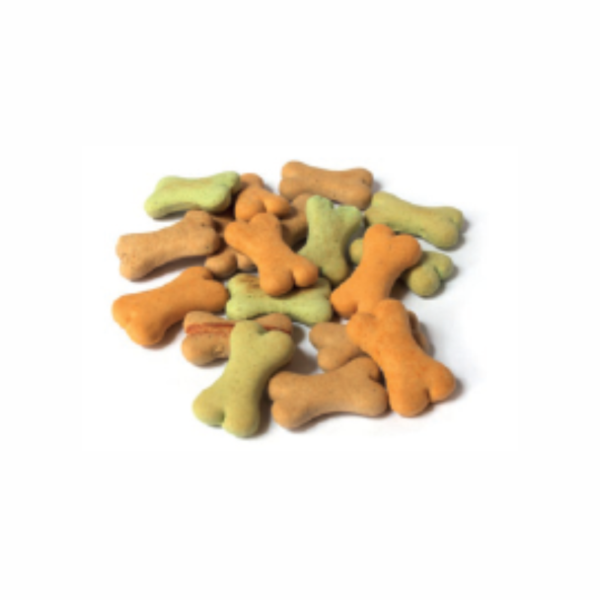 Biscò “Mini Mix”Biscotti gr.400  Verdure e Frutta forma di osso da cm.3 - immagine 2
