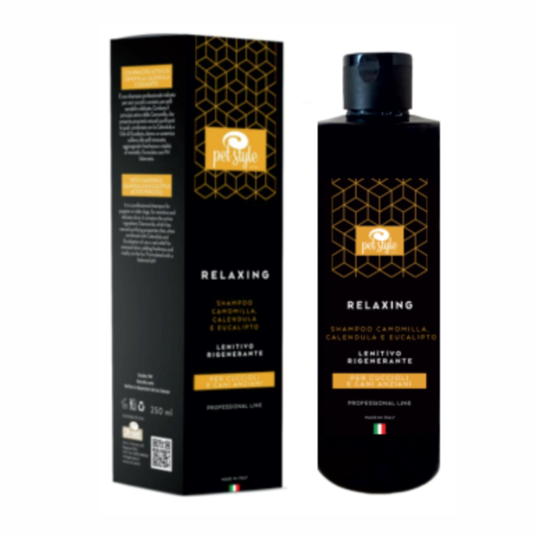 Relaxing Shampoo ml.250 alla Calendula , Camomilla e Eucalipto indicato per cani Cuccioli o Anziani